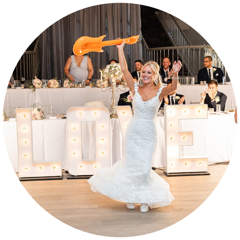 Dancing bride at Cleveland wedding